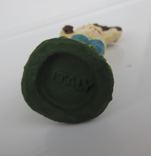 Vintage Fontanini Italien Pappmaché Krippe 3 1/2" Stern blickend Hirte Junge Mann - Bild 8 von 8