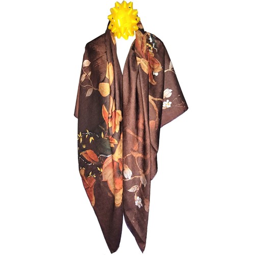 NWT Silk Scarf 53"x53" Double Sided Super Large Square Shawl Wrap XiangYunSha - Picture 77 of 265