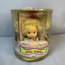 Unopened Vintage Little babies Dolls By Magic girls blonde Set Of 5 Package Worn