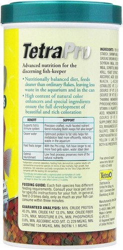 TETRA PRO TROPICAL COLOR CRISPS Biotin Fish Food Color Enhacing 7.41OZ (210G) - Picture 17 of 20