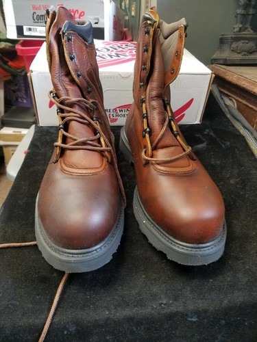 Red Wing Boots 2264 6" Brown Work Boots USA Made Comfort Force Safety Toe D NIB - Picture 1 of 6