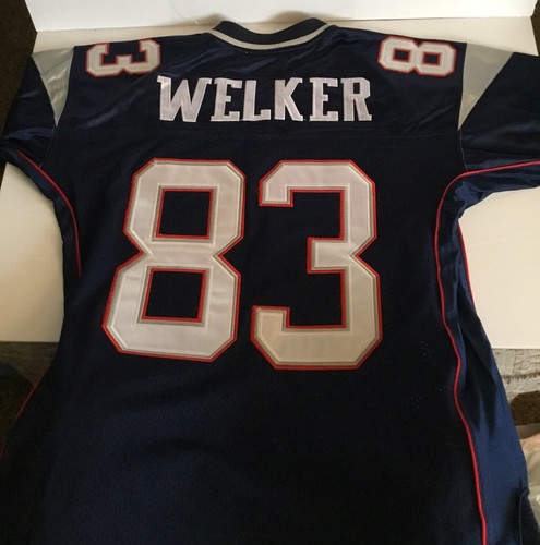 Camiseta deportiva REEBOX cosida en el campo de Wes Welker 83 de los New England Patriots de la NFL talla 50 - Imagen 8 de 12