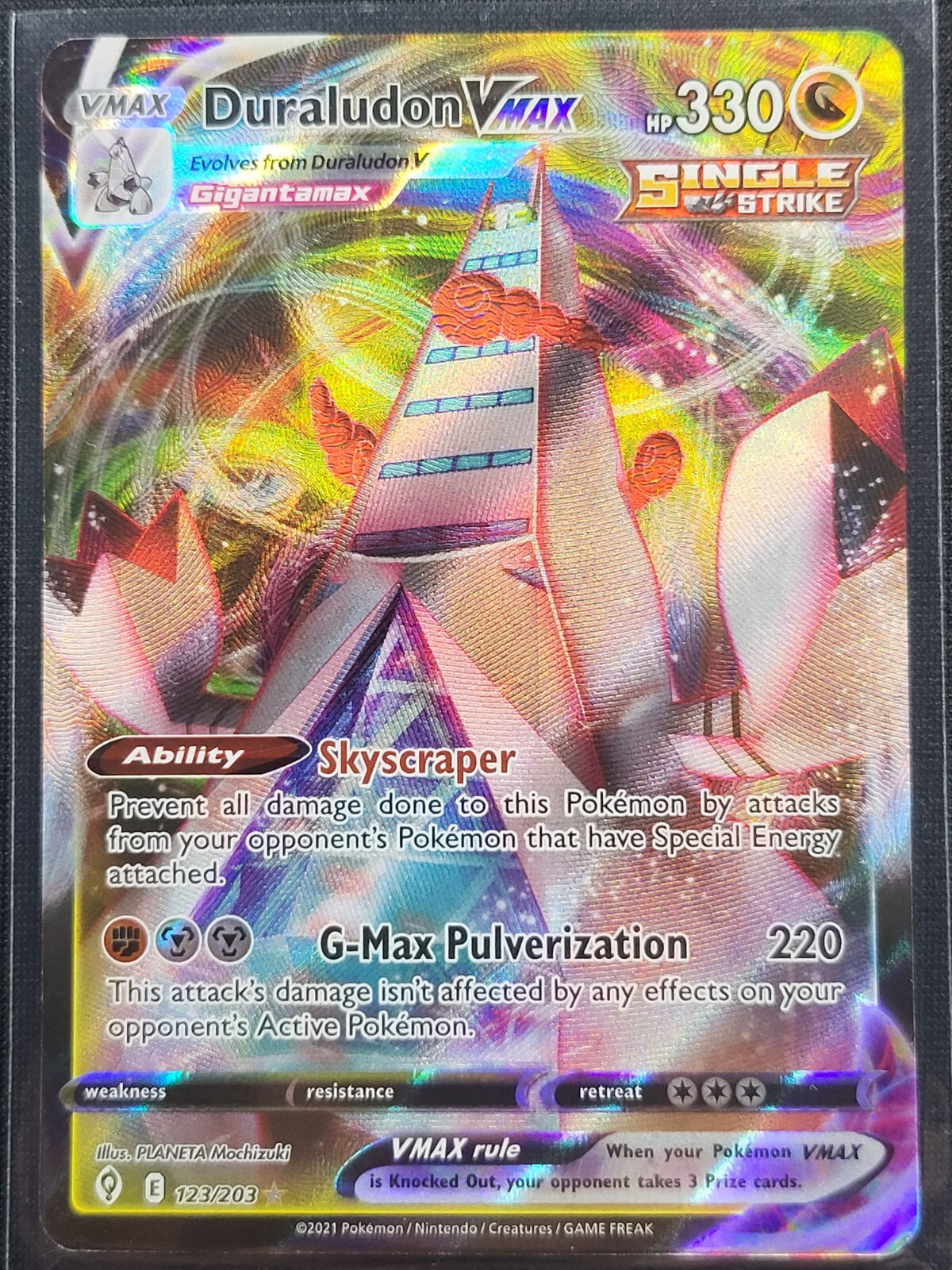 Duraludon VMAX 123/203 (Full Art) Evolving Skies Near Mint Pokemon TCG