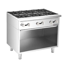 36" Commercial Natural Gas Range 6 Burners Gas Stove 150000BTU W/Storage Base