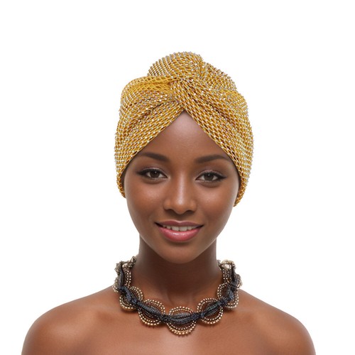 African Women Soft Turban Hijab Hat Auto Gele Headtie Bonnet Head Wrap Chemo Cap - Bild 26 von 28