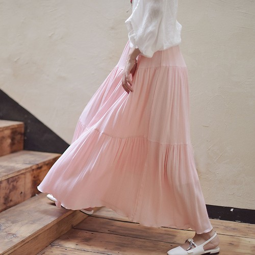 Women Swing Skirt Cotton Linen Maxi Chinese Retro Tea Beach Long Expansion New - Picture 16 of 18