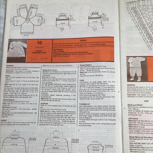 Phildar Mailles Baby Clothes Knitting Pattern Booklet 103 Birth To 2 Years 1983 - Picture 16 of 24