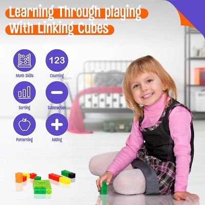 Hand2mind Popcubes   100 Interlocking 2cm Cubes for Learning & Play