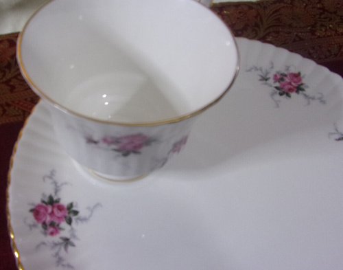 HAMMERSLEY SPODE FINE BONE CHINA Princess House Windsor Rose Snack Plate & Cup - Picture 10 of 14
