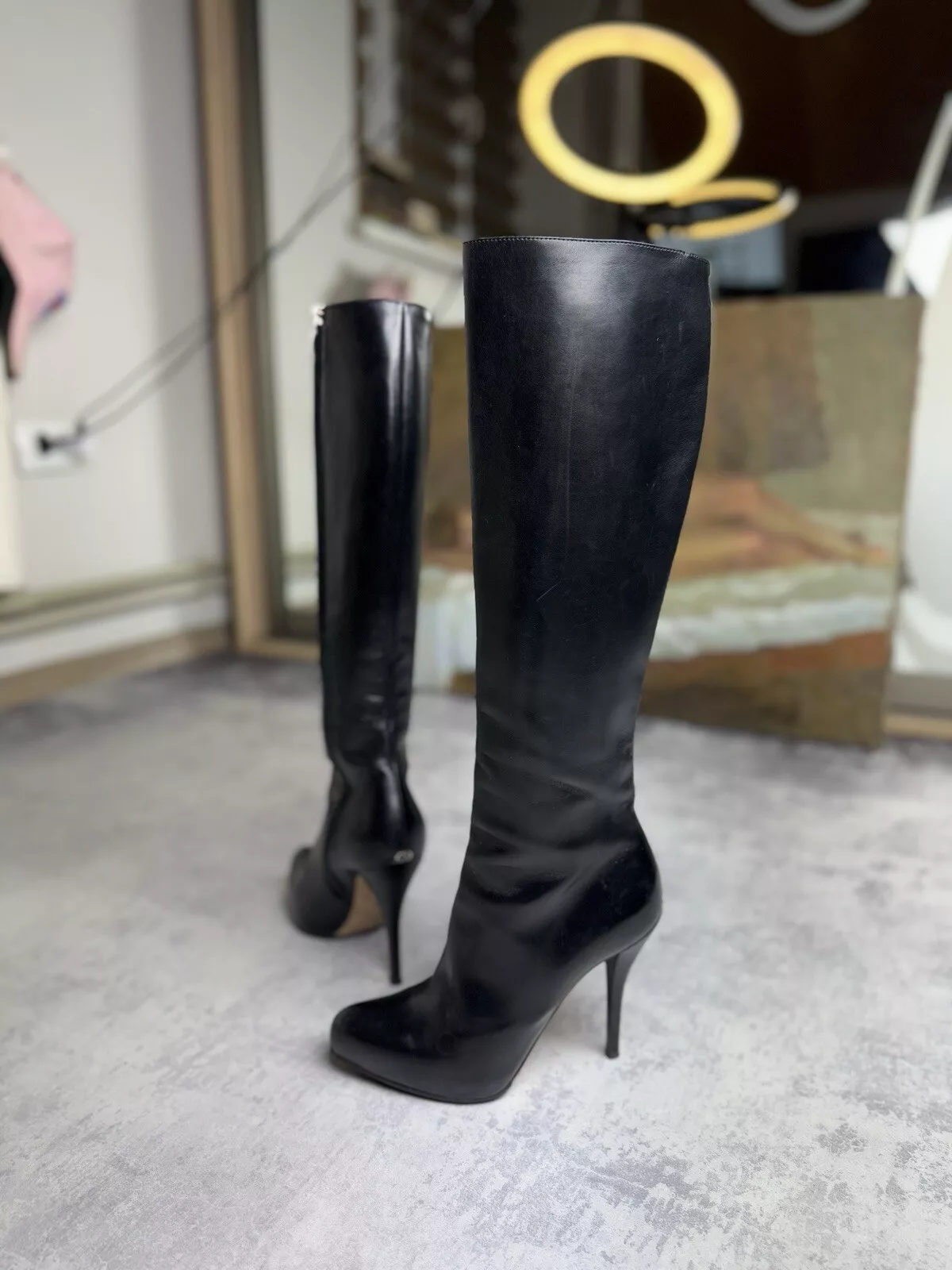 Bottes à talons Christian Dior style John Galliano cuir vintage année 2000 pointure : 37