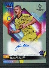 2024 PARIS BRUNNER AUTO TOPPS FINEST UEFA CHAMPIONS LEAGUE REFRACTOR ROOKIE RC