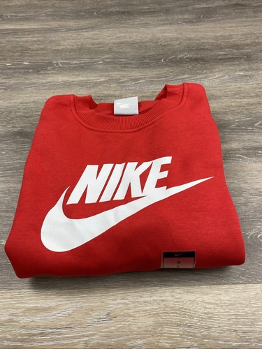 Nike Kids Unisex Pullover Sweatshirt Size S Red FD2992-010 Retail $45 - Picture 11 of 11