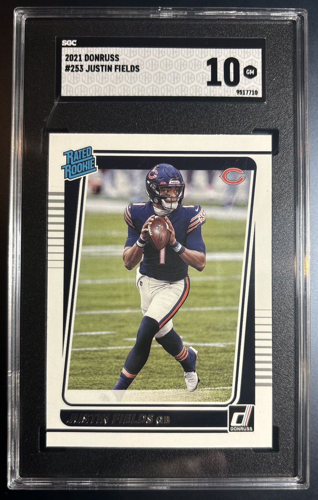 🏈 Top 5 Fantasy QB 2021 DONRUSS Rated Rookie #253 JUSTIN FIELDS