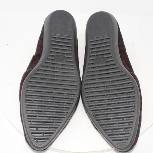 The Flexx Vera Pelle 9,5M dunkelrot schwarz Tierdruck Leder Mandelzehenpartie flach - Bild 7 von 10