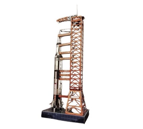 Apollo Saturn V Launchpad Farbe 3D Metall Selbstmontage Zum Selbermachen Modellbausatz UK VERKÄUFER - Bild 3 von 8
