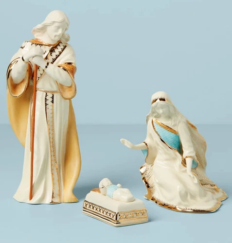 Lenox First Blessing Nativity Holy Family Figurines 3 pc. set OPEN BOX Christmas
