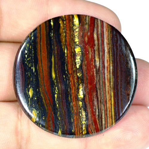 Top Natural Golden Fire Red Iron Tiger Rectangle Round Cabochon Gemstone BS- - Picture 10 of 10