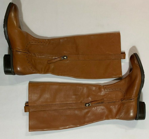 Sam Edelman DAMENSTIEFEL GRÖSSE 6,5 KNIEHOCH MIT NIETEN UND BRAUN LEDER 1/4-REISSVERSCHLUSS - Bild 6 von 12