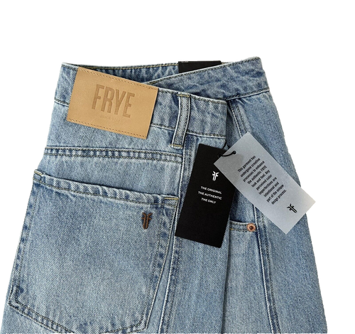NWT Frye Women's Front-Slit Seamed Denim Skirt SZ. 28/6, 29/8, 30/10 Farrah Wash - Picture 7 of 15