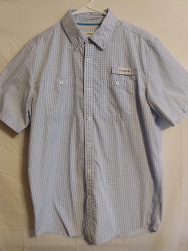 Magellan Mens M Fish Gear Mag Shield Loose Fit Short Sleeve (2)Shirts Blue Pink - Picture 8 of 13