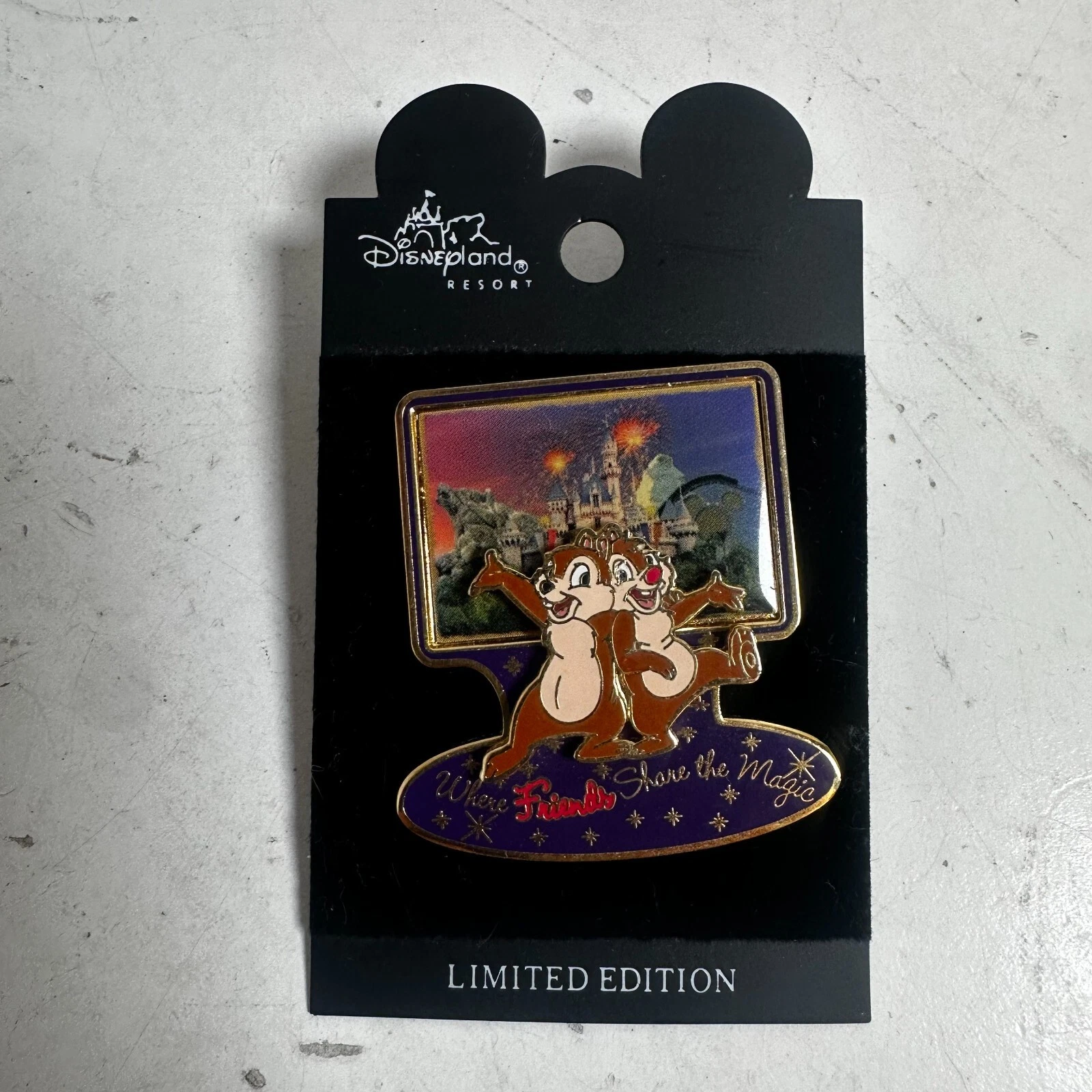 Disneyland Resort Where Friends Share the Magic Limited Edition Chip & Dale Pin