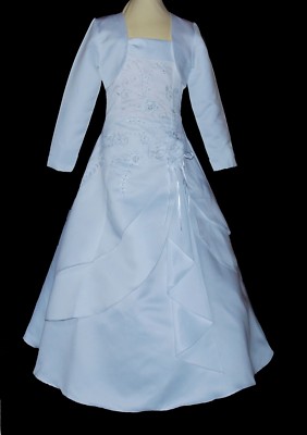 Kleid // Bolero-Jacke 128-140-152-XL Kommunionkleid Taufkleid Bolero neu LUX