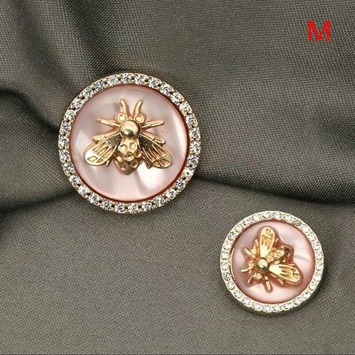 6pcs Bee Metal Flower Buttons for Women Dress Coat Suit Cardigan Sewing Button - Picture 10 of 21