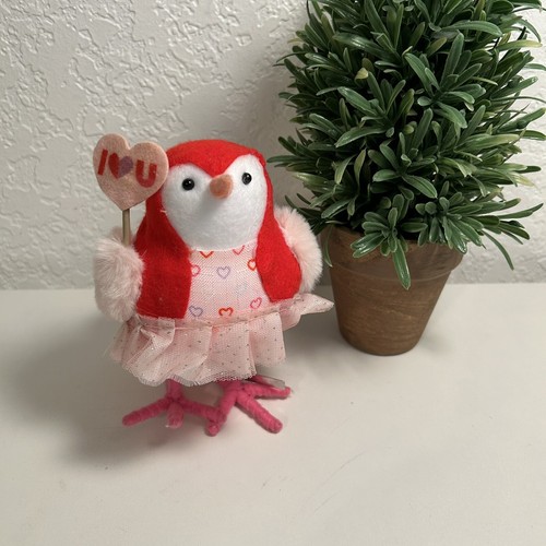 2022 Featherly Friends CARMINE Bird Target Wondershop 6” Valentines Day Red Pink - Imagen 2 de 7