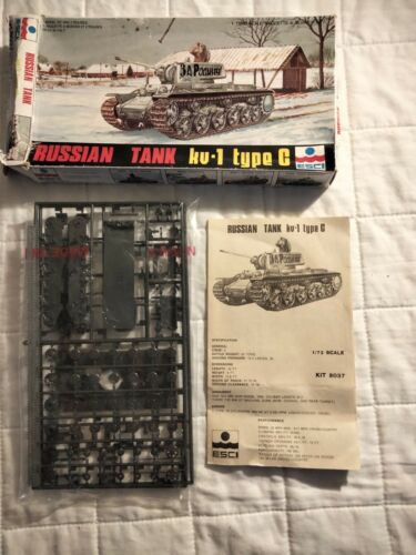 Military ESCI Russian Tank kv-1 type C Complete Model Kit 1/72 scale #8037 - Picture 4 of 11