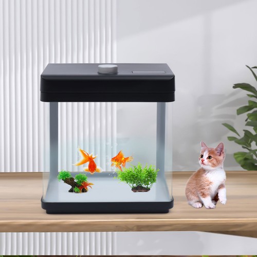 SALE 1.5Gallon Aquarium Kit Fish Tank Low Noise Bedroom Desktop Fish Tank - Picture 15 of 19