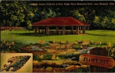 1940'S. "FLINT PIT" INDIAN, OHIO. POSTCARD 1A26