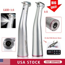 Dental LED Fiber Optic / NO-LED 1:5 Contra Angle Low Speed Handpiece Turbine