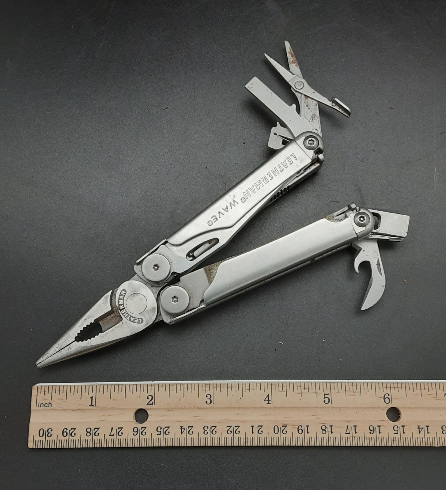 Stainless LEATHERMAN Wave Multi Tool / Folding Knife. eBay