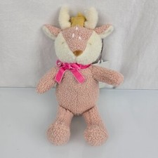 Cloud Island 12" Stuffed Pink Plush Reindeer Gold Crown NEW