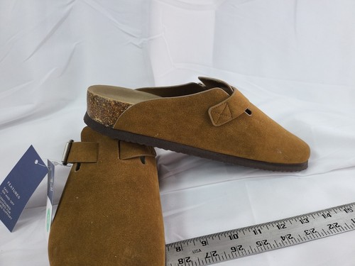 Universal Threads Slide On Sandals Brown Suede Buckle 8.5 - Picture 2 of 17