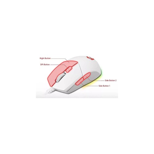 MSI Vigor GK30 White Gaming Keyboard and Mouse Combo VigorGK30CW - New - Picture 7 of 8
