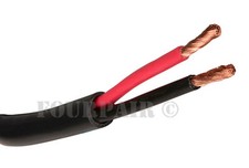 16 AWG Gauge 16/2 In-Wall Outdoor Burial UV CL3 Speaker Wire Cable Black 50FT