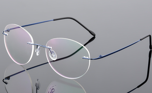 Randlose Lesebrille aus Titanlegierung für runde Blaulichtschutzbrille - Bild 36 von 37