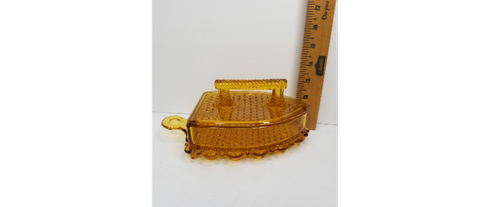 Vintage Amber Iron Candy Dish EUC - Picture 8 of 12
