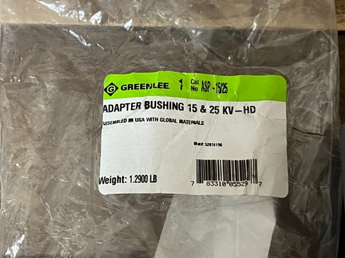 ⚡️ Greenlee Adapter Bushing 15 & 25 Kv-Hd High Voltage Test & Measurement NEW ⚡️ - Picture 2 of 4