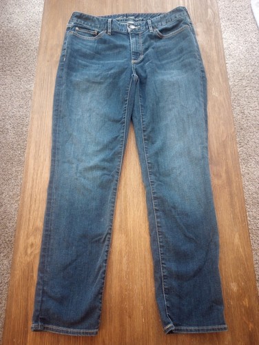 Jeans Eddie Bauer para mujer talla 6 azul pierna recta ligeramente curvilíneo denim oscuro - Imagen 2 de 9