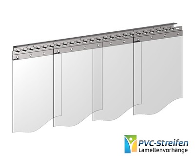 Breite//Höhe Streifenvorhang Weich PVC 1,50 m x 2,75 m 300 x 3 mm
