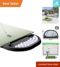 Golf Ball Tray - 70 Balls - Compatible with All Hitting Mats - Green