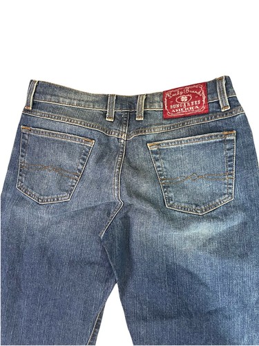 Pantalones de mezclilla para mujer Lucky Brand tiro medio acampanados peto de Gene Montesano talla 8/29 - Imagen 9 de 12