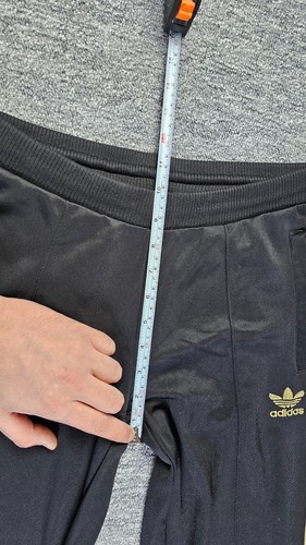 Pantalones deportivos Adidas Originales Para mujer de colección años 80 38 negro dorado nailon ACORTADOS - Imagen 14 de 15