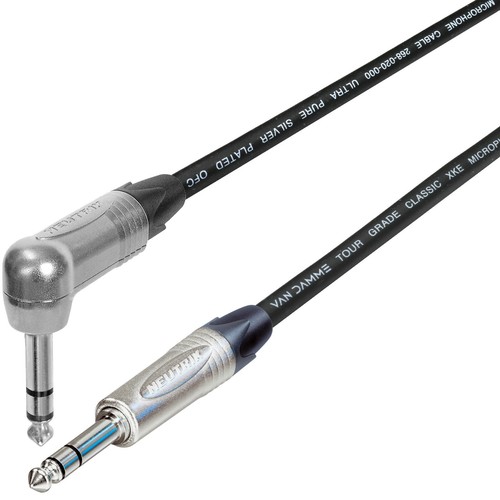 Straight Right Angle Stereo TRS Jack Cable 1/4 6.35mm Neutrik Van Damme Lead - Picture 2 of 11