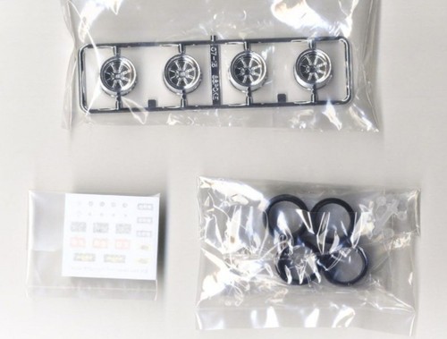 Aoshima 053768 1/24 Modellauto Tuned Parts(43)8 Speichen 14" Zoll Räder&Reifen Set - Bild 2 von 2