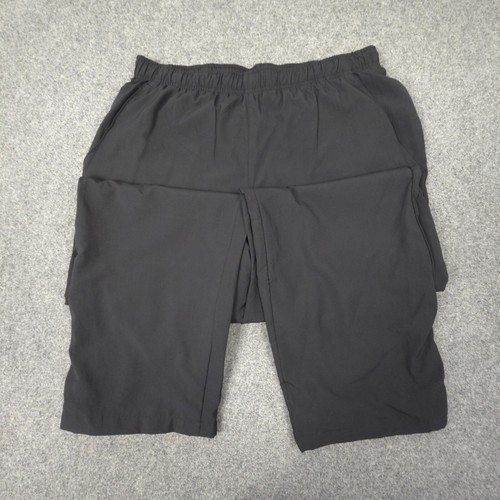 Nike Pants Men LARGE black woven Joggers cuffed lightweight elastic waist Size L - Picture 5 of 10