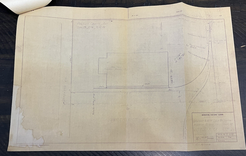 Missouri Pacific Railroad Blueprint Map Drawing Vintage Ephemera Little Rock AR - Picture 5 of 12