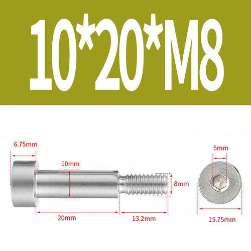 Tornillo de hombro de paso hexagonal interior M2 M2,5 M3 M4 M5 M6 M8 M10 acero inoxidable V2A A2 - Imagen 134 de 169
